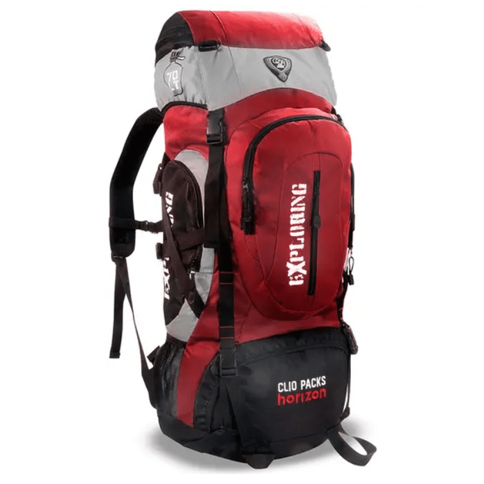 Mochila de trail impermeável 75L Vermelho - Papelaria Encantada