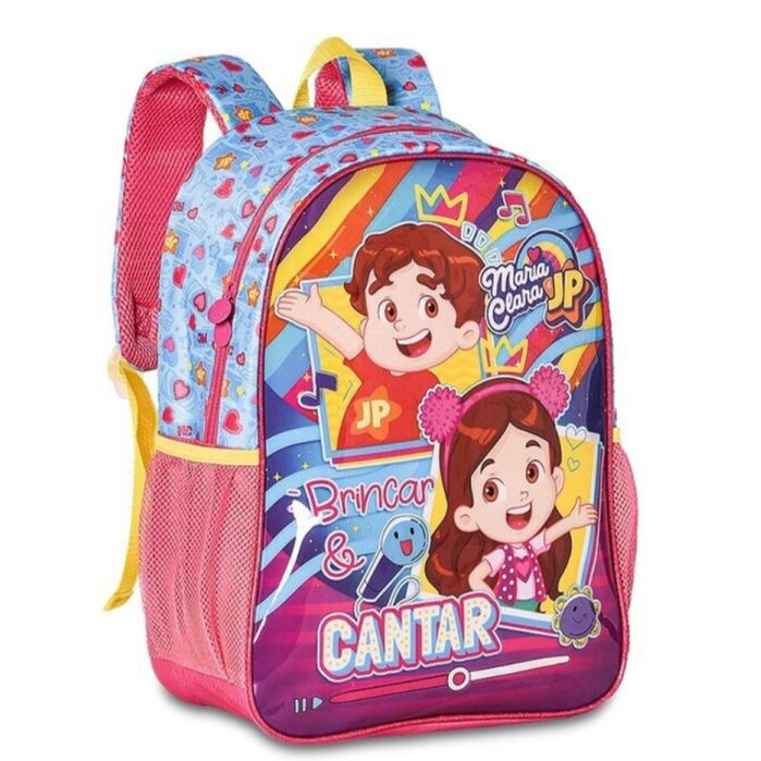 Mochila escolar Maria Clara & JP 40cm - Papelaria Encantada