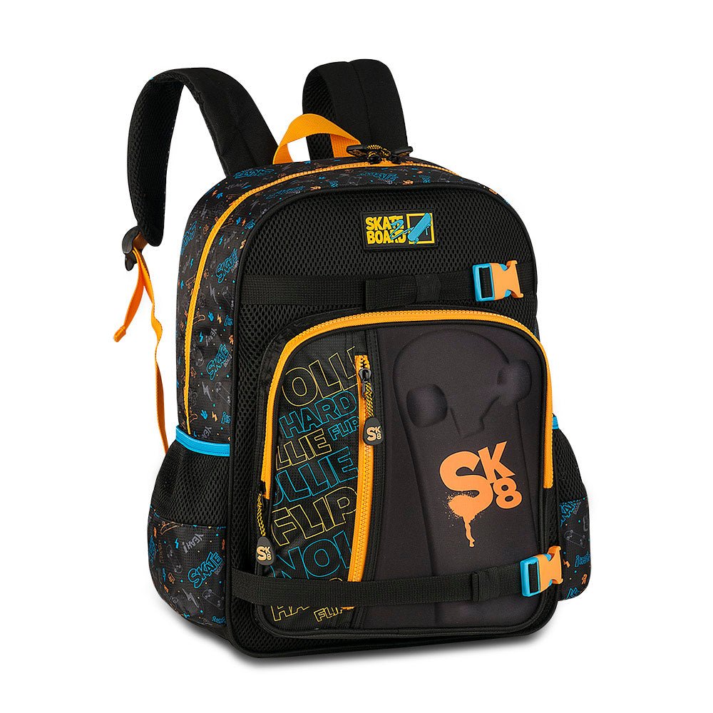 Mochila escolar Skate 40cm - Papelaria Encantada