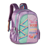 Mochila escolar Smile Lilás 40cm - Papelaria Encantada