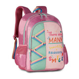 Mochila escolar Smile Rosa 40cm - Papelaria Encantada