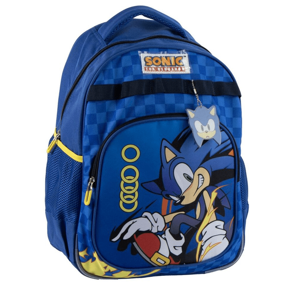 Mochila escolar Sonic 42cm - Papelaria Encantada
