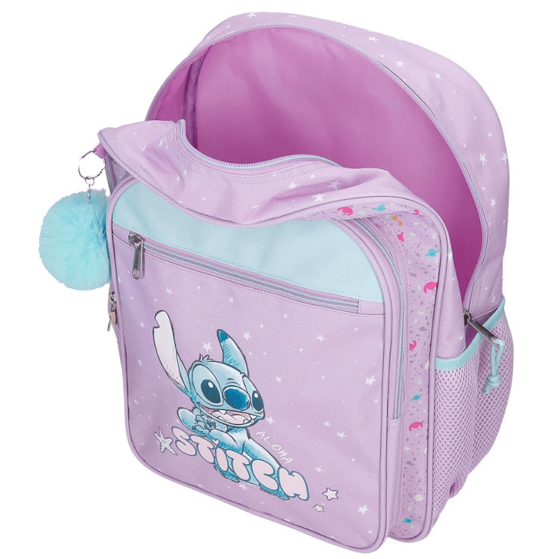Mochila escolar Stitch Lovely 38cm - Papelaria Encantada