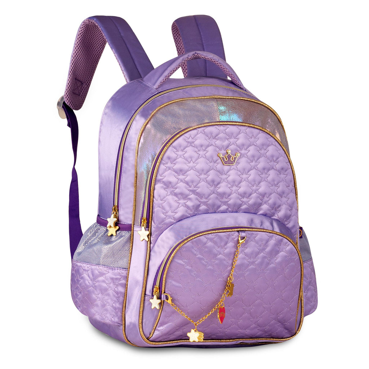 Mochila Escolar sweet queen 41CM Roxo - Papelaria Encantada