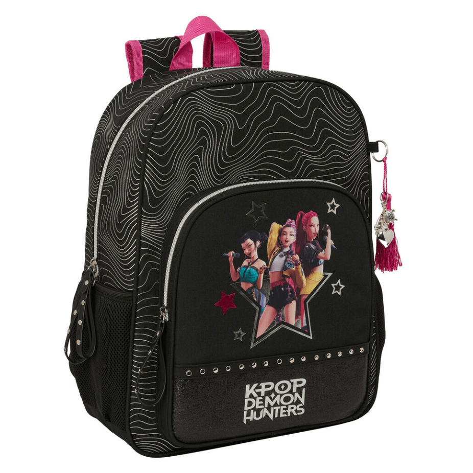Mochila Kpop Demon Hunters 42Cm adaptavel a trolley - Papelaria Encantada