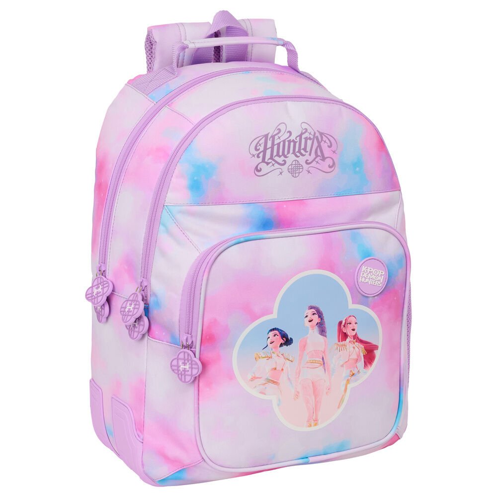 Mochila Kpop Demon Hunters 42cm adaptavel a trolley - Papelaria Encantada
