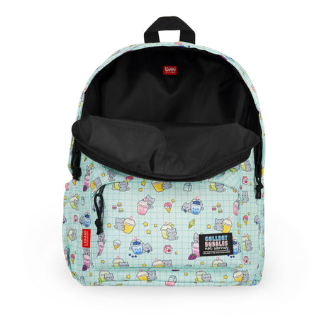 Mochila Legami Gato Bubble Tea - Papelaria Encantada