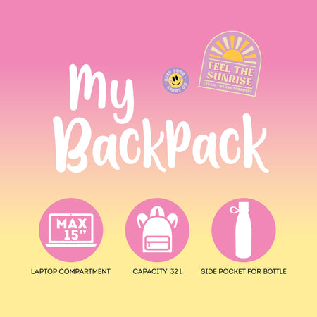 Mochila Legami Sunrise Lover - Papelaria Encantada