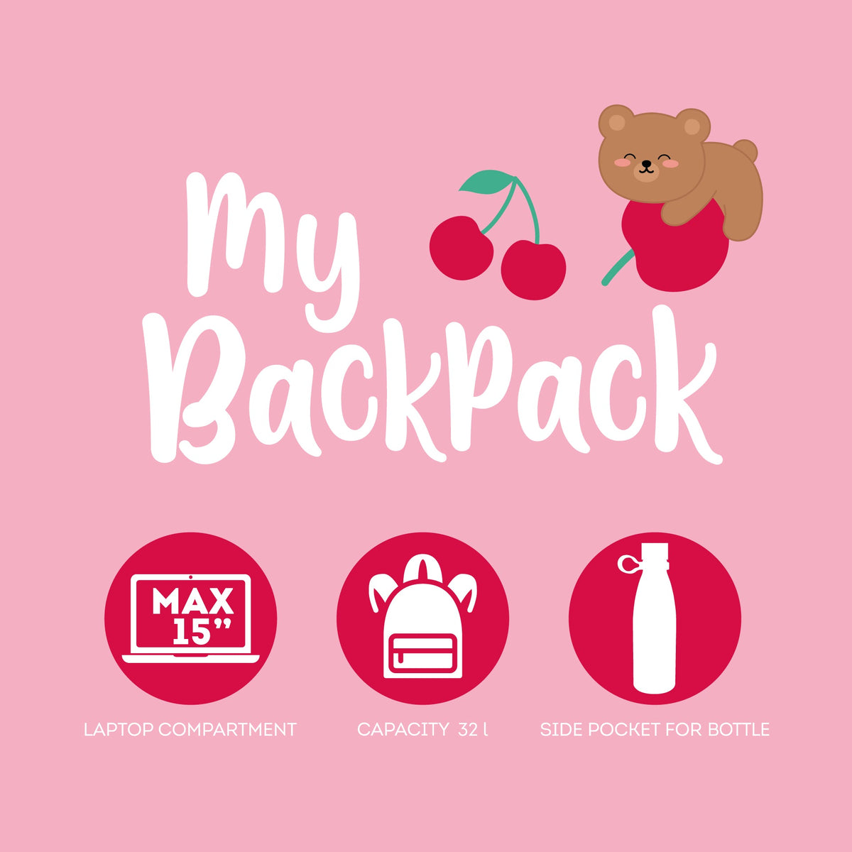 Mochila Legami - Urso - Papelaria Encantada