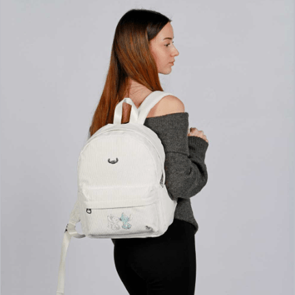 Mochila Lilo e Stitch Off-White Roy - Papelaria Encantada