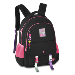 Mochila Luluca Preta - Papelaria Encantada