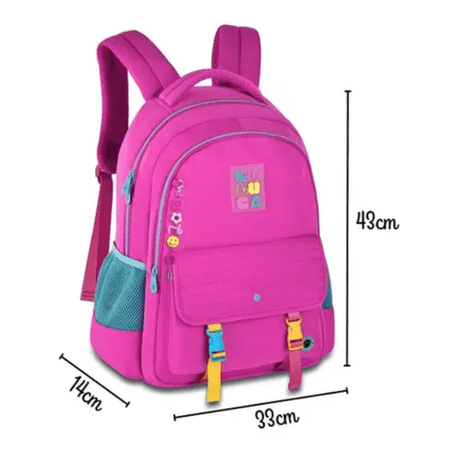 Mochila Luluca Rosa - Papelaria Encantada