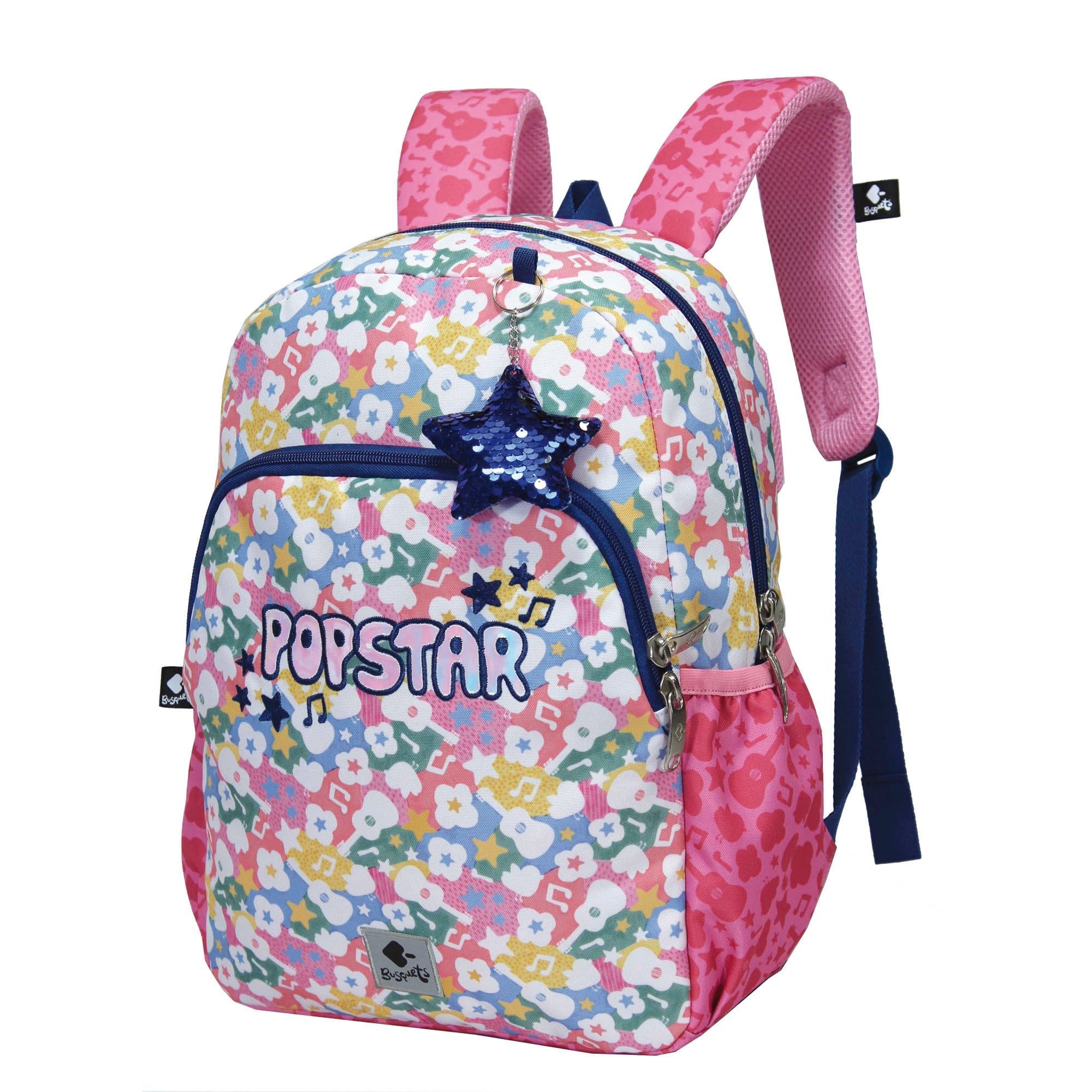 Mochila média Popstar 40cm Busquets - Papelaria Encantada