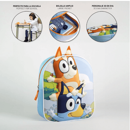 Mochila Pré-escolar Bluey e bingo - Papelaria Encantada