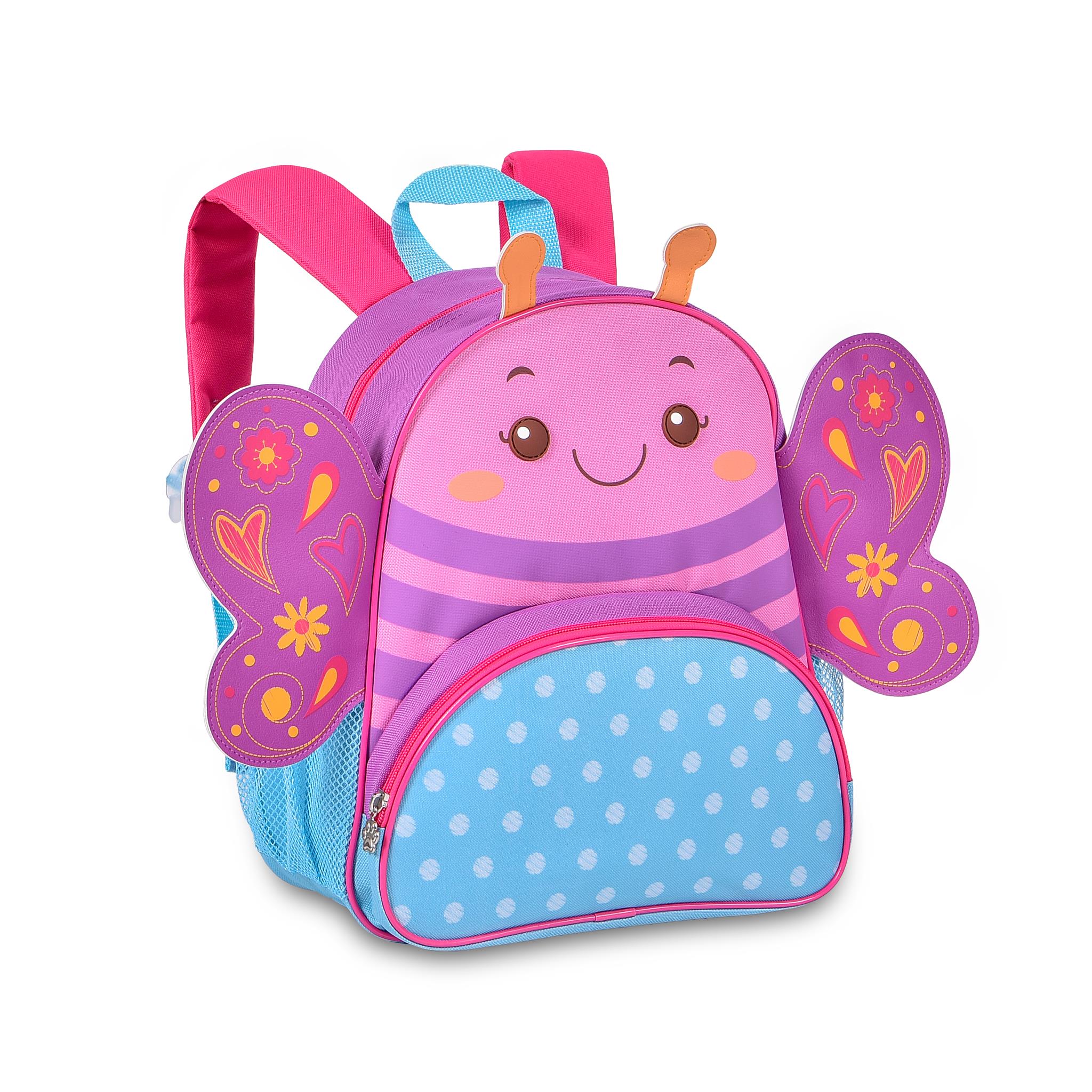 Mochila pré - escolar Borboleta Roxa 33cm - Papelaria Encantada