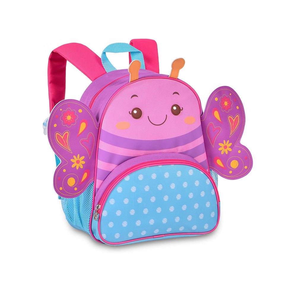 Mochila pré - escolar Borboleta Roxa 33cm - Papelaria Encantada