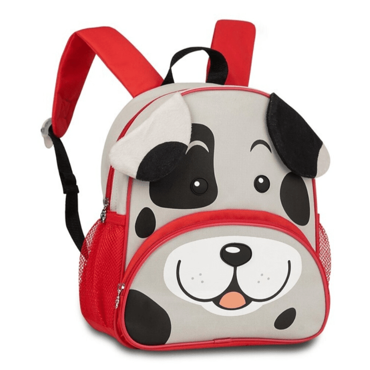Mochila Pré-escolar Cãozinho branco 33CM - Papelaria Encantada