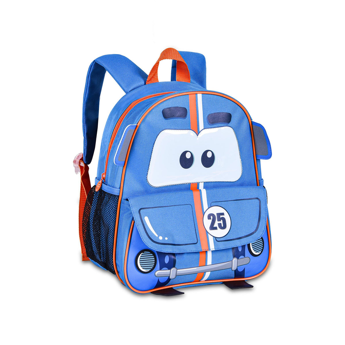 Mochila pré - escolar Carro Azul 33cm - Papelaria Encantada