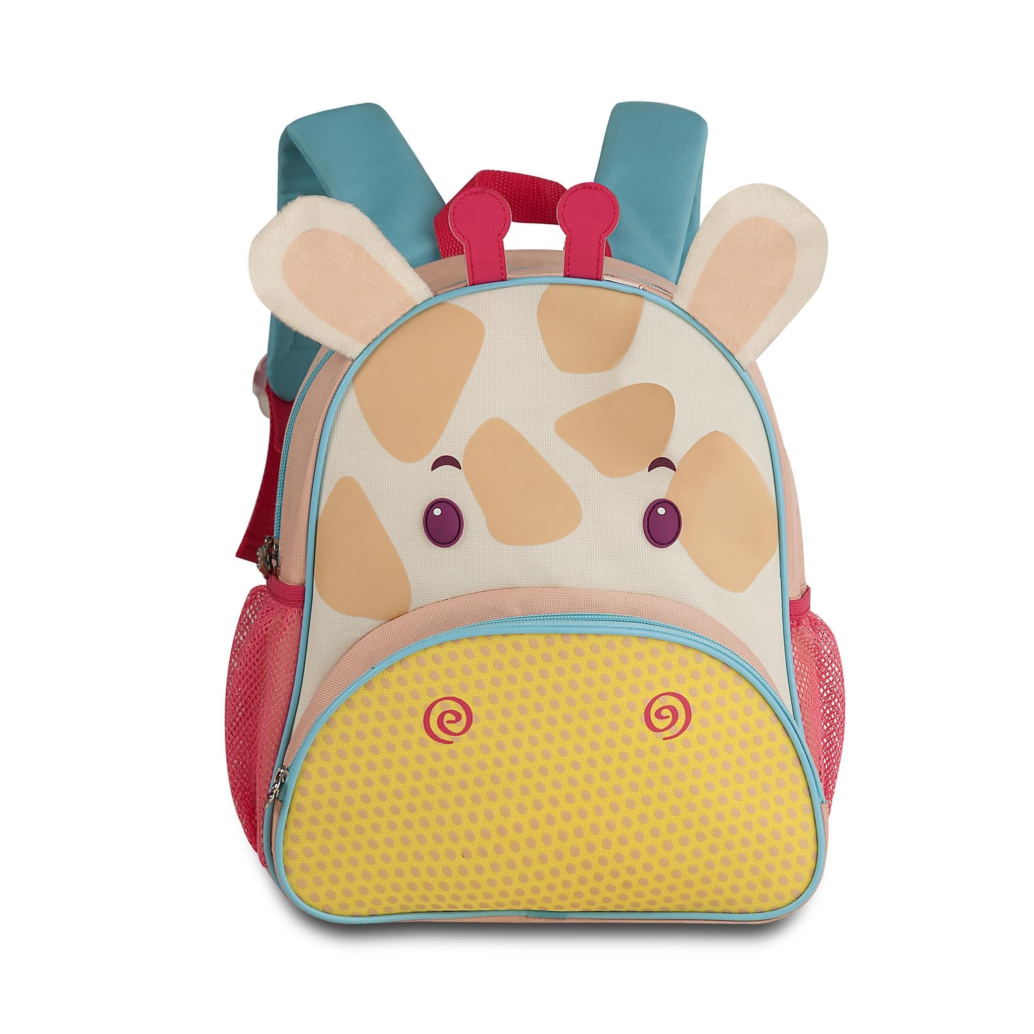 Mochila pré - escolar Girafa Amarela 33cm - Papelaria Encantada
