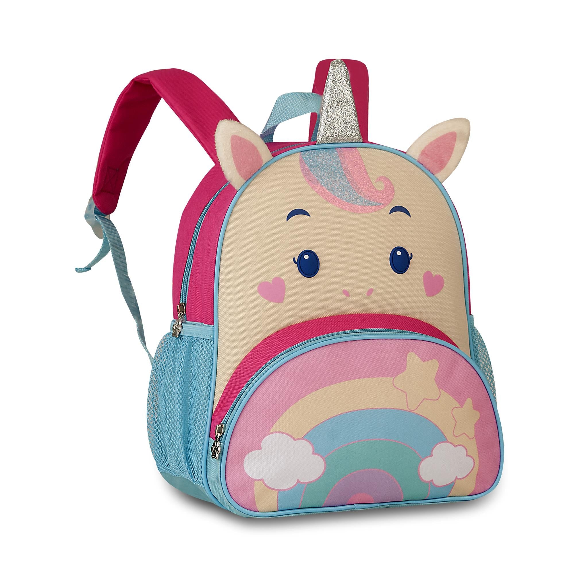 Mochila pré - escolar Unicórnio Rosa 33cm - Papelaria Encantada