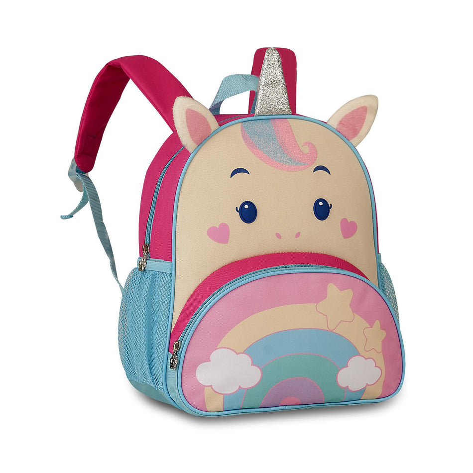 Mochila pré - escolar Unicórnio Rosa 33cm - Papelaria Encantada