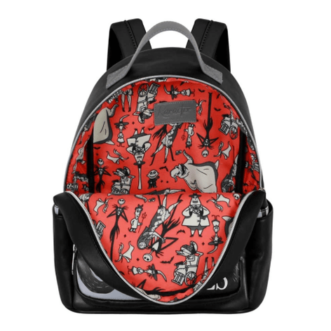 Mochila preta Nightmare Before Christmas Love - Papelaria Encantada