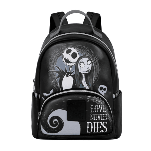 Mochila preta Nightmare Before Christmas Love - Papelaria Encantada