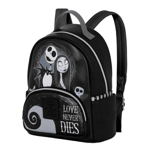 Mochila preta Nightmare Before Christmas Love - Papelaria Encantada