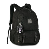 Mochila Rebecca bonbon 43cm Preta - Papelaria Encantada