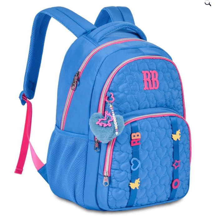 Mochila Rebecca Bonbon 44cm Azul - Papelaria Encantada