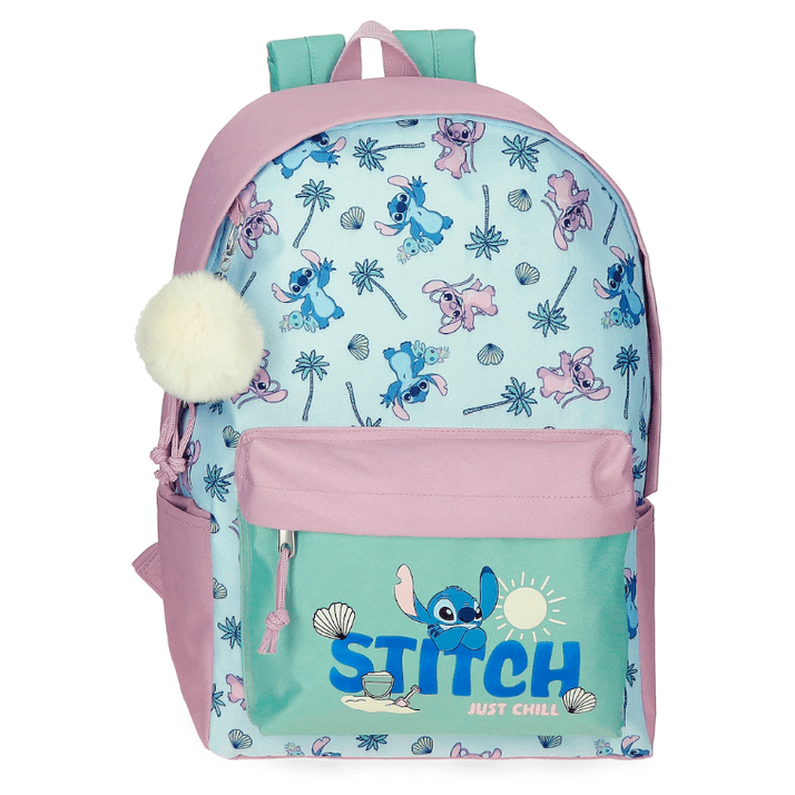 Mochila Stitch Just chill 45cm adaptable a carro - Papelaria Encantada
