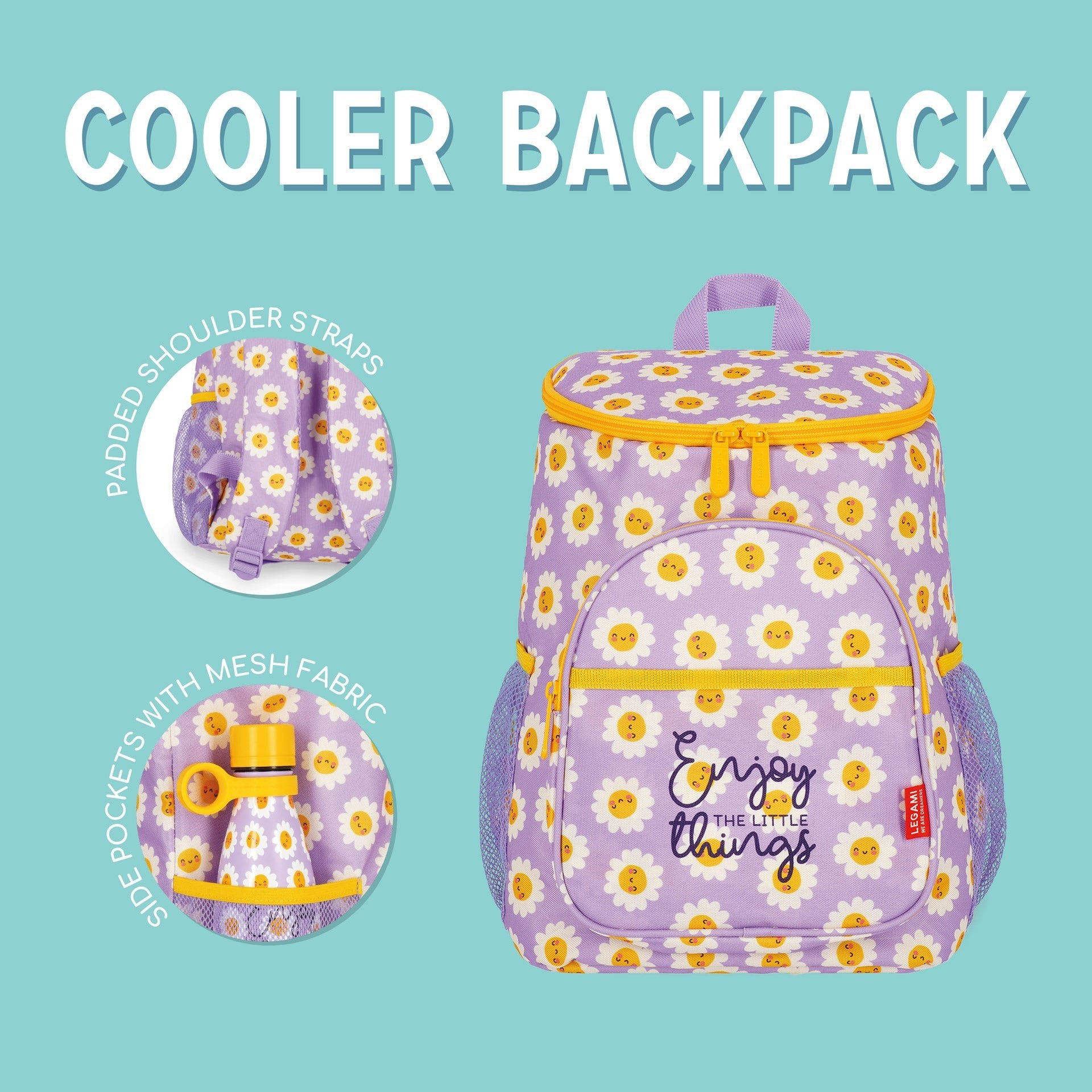 Mochila Térmica Legami 20L Margarida - Papelaria Encantada