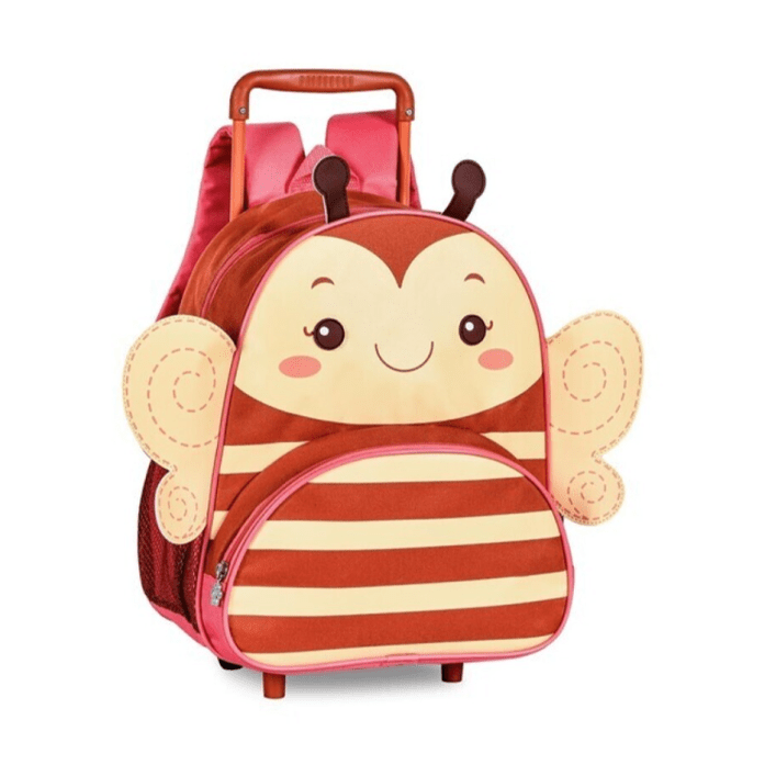 Mochila Trolley pré-escolar Abelha 33cm - Papelaria Encantada