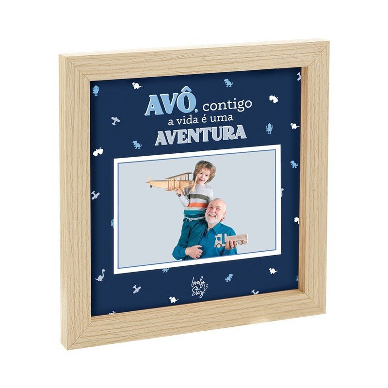 Moldura Avô contigo a vida é uma aventura - Papelaria Encantada