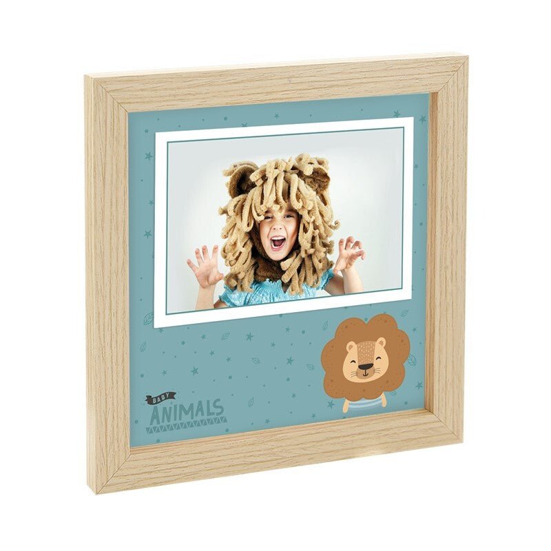 Moldura de fotografias Aurea Kids - Leão - Papelaria Encantada