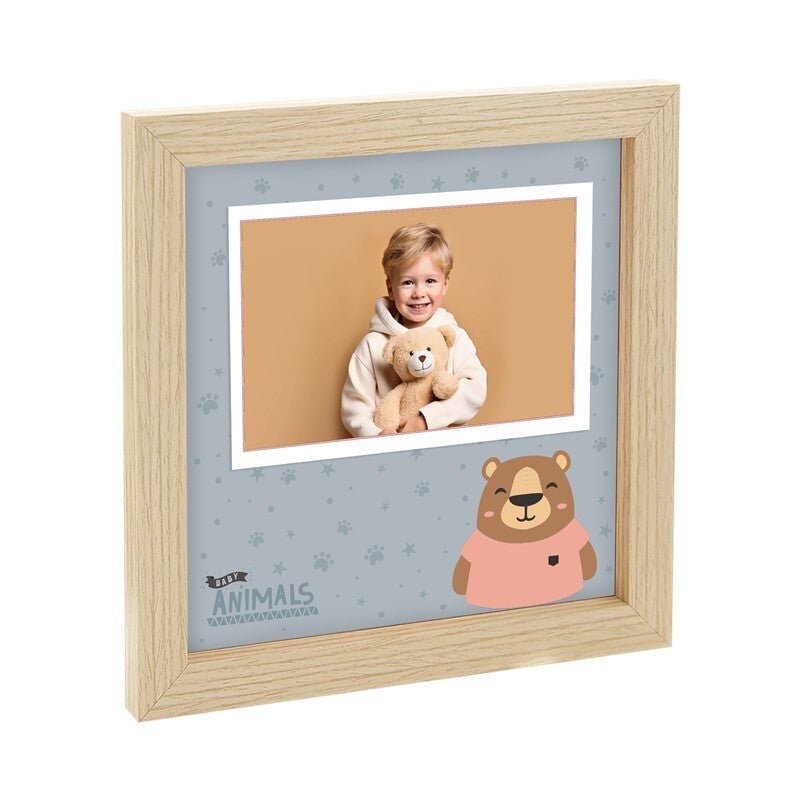 Moldura de fotografias Aurea Kids - Urso - Papelaria Encantada