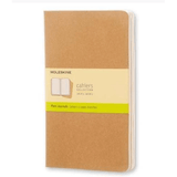 Moleskine Cahier Kraft conjunto de 3 13x21 liso - Papelaria Encantada