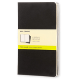 Moleskine Cahier Preto Conjunto de 3 13x21 liso - Papelaria Encantada