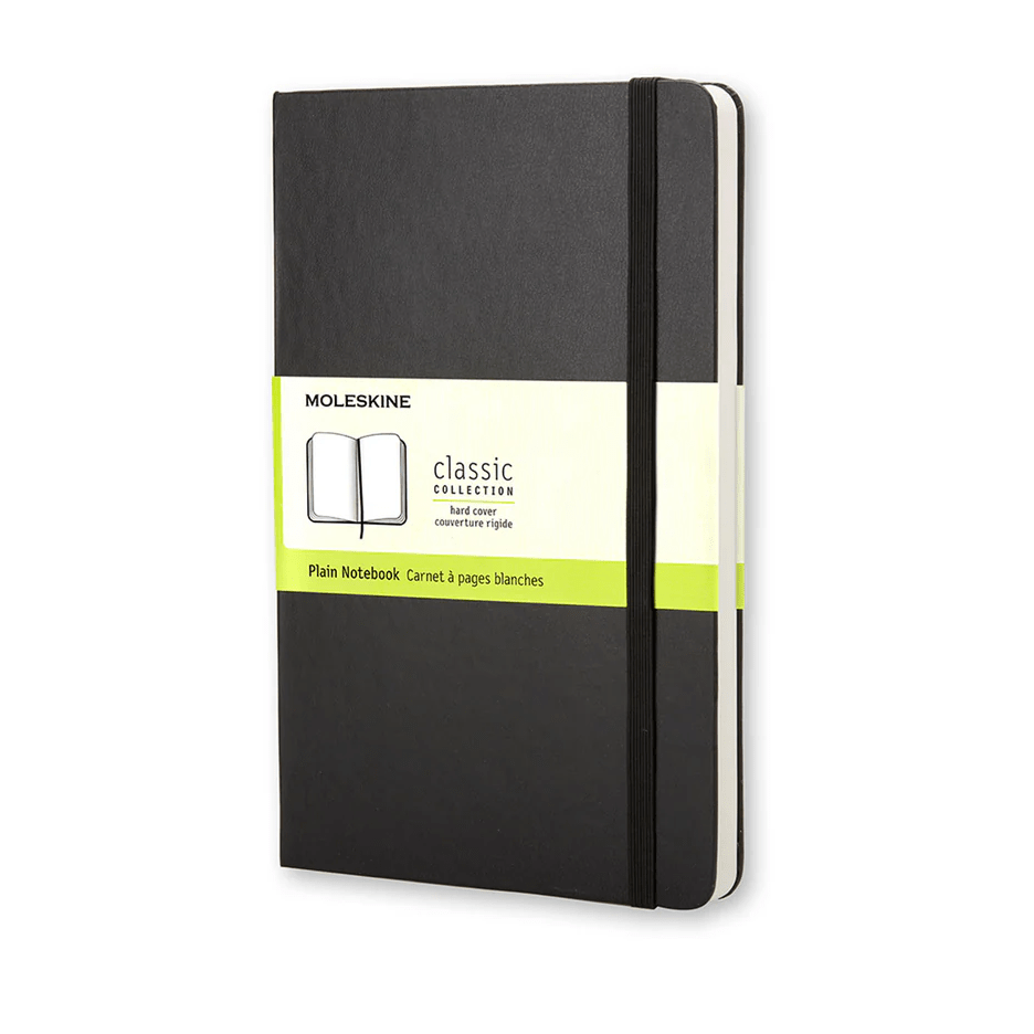 Moleskine Clássico Preto grande 13x21 Liso - Papelaria Encantada