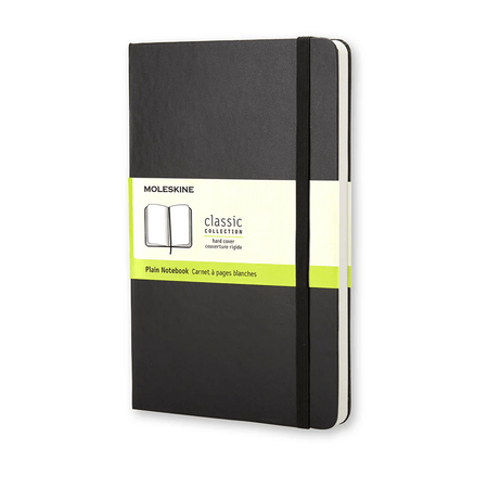 Moleskine Clássico Preto grande 13x21 Liso - Papelaria Encantada