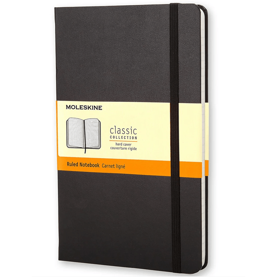 Moleskine Clássico Preto grande 13x21 pautado - Papelaria Encantada