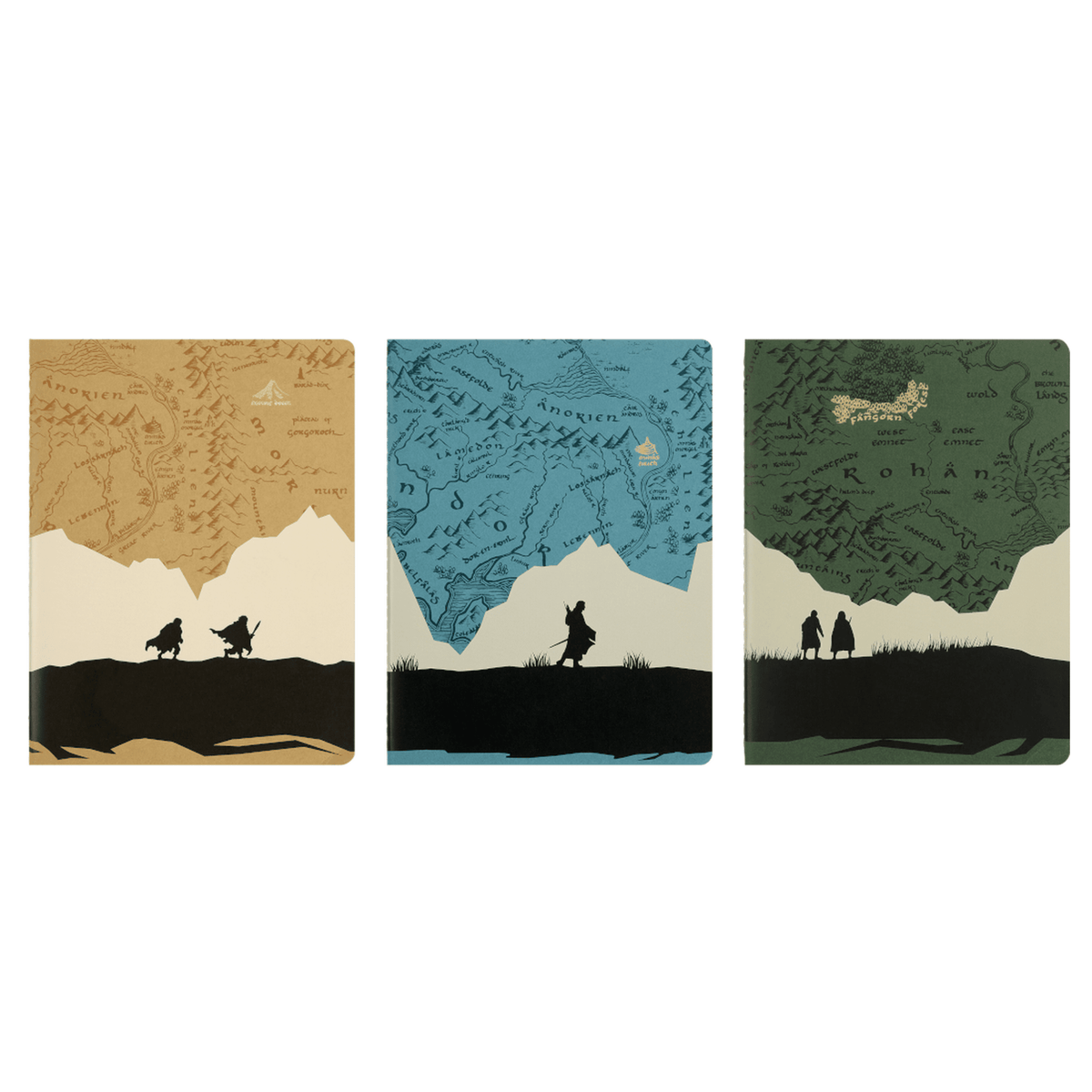 Moleskine O Senhor dos Anéis Cahier Journals – Conjunto de 3 Cadernos - Papelaria Encantada