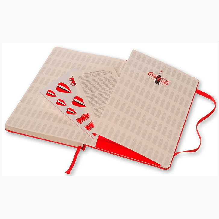 Moleskine pautado grande edi. limitada Coca - Cola - Papelaria Encantada