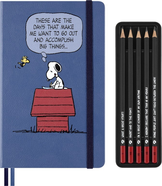 Moleskine Conjunto de Oferta Peanuts Snoopy – Caderno Liso e Lápis