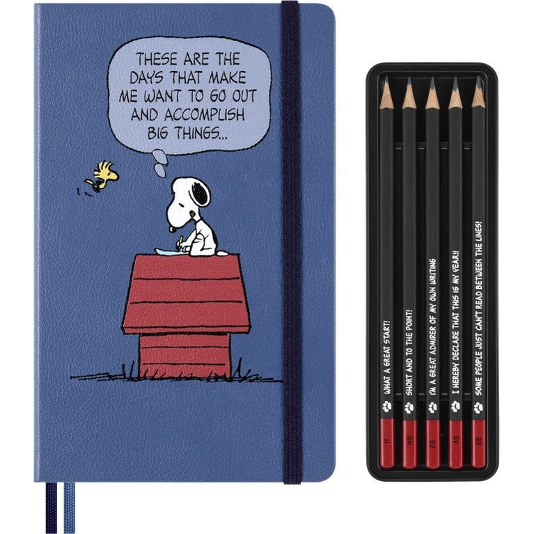 Moleskine Conjunto de Oferta Peanuts Snoopy – Caderno Liso e Lápis