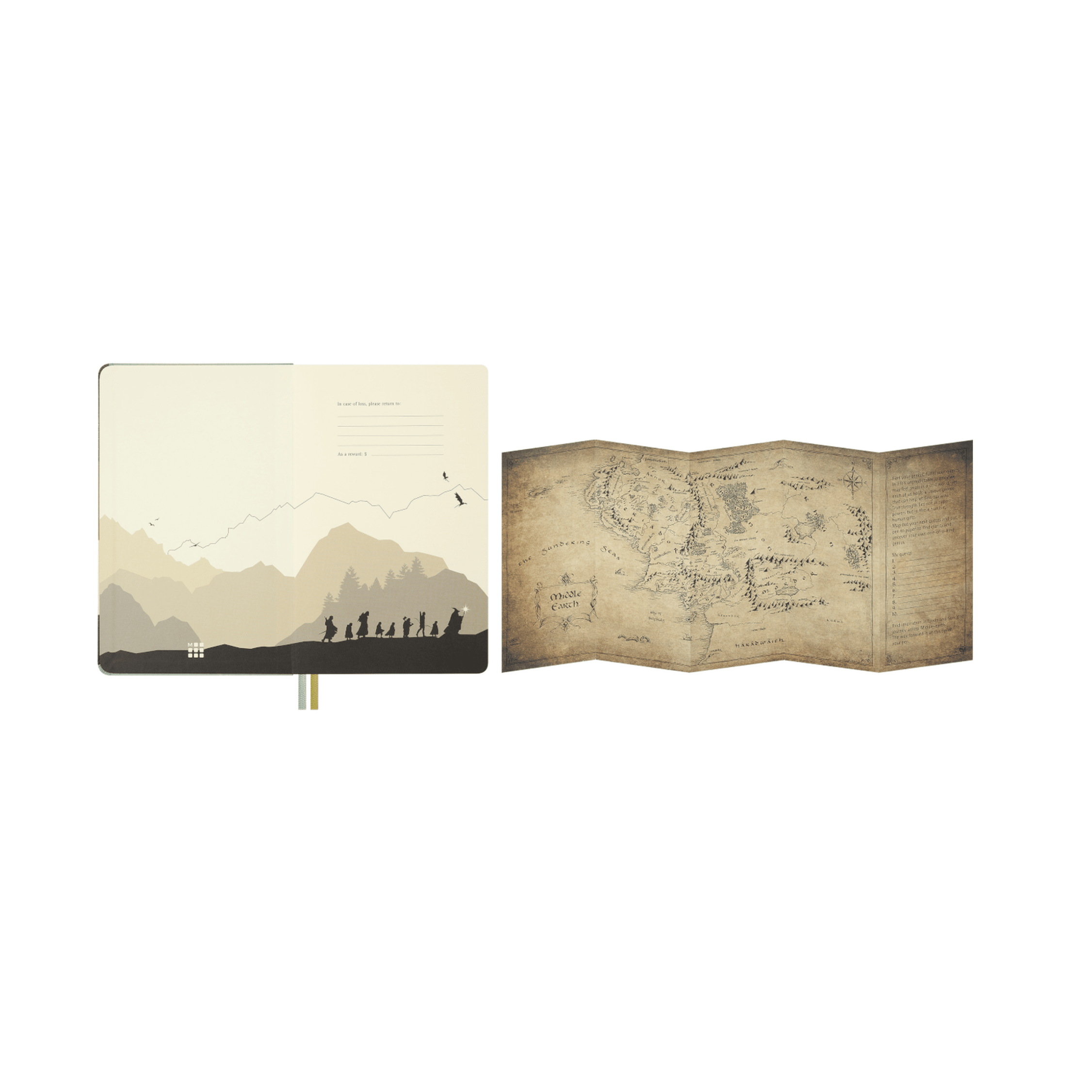 Moleskine Senhor dos Aneis Pautado - Papelaria Encantada