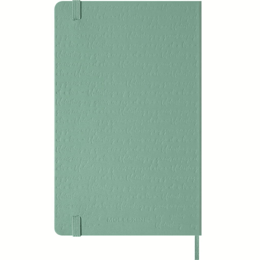 Moleskine Verde Salvia grande pautado 13x21 - Papelaria Encantada