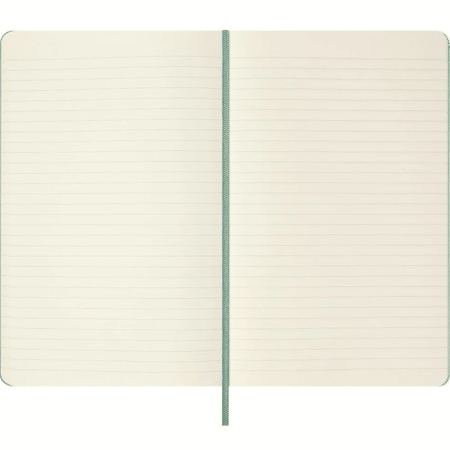 Moleskine Verde Salvia grande pautado 13x21 - Papelaria Encantada