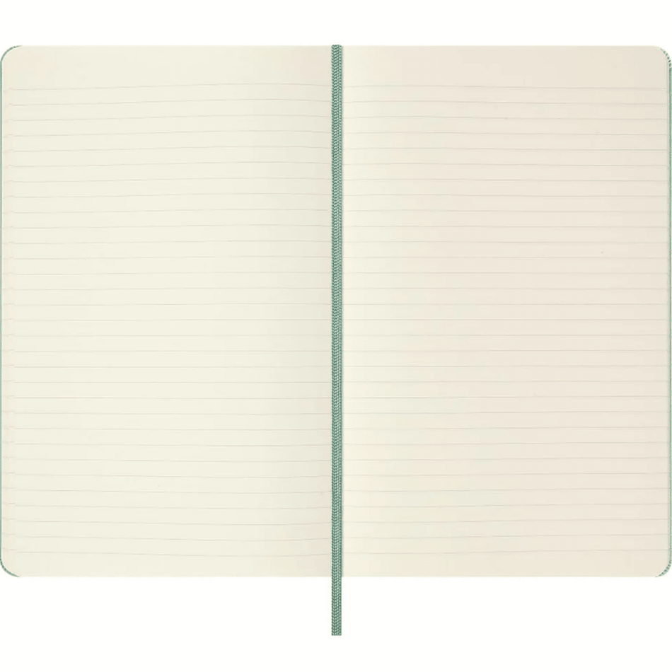 Moleskine Verde Salvia grande pautado 13x21 - Papelaria Encantada