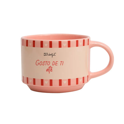 Conjunto 2 canecas empilháveis - Gosto de ti até antes de tomar café - Mr.Wonderful